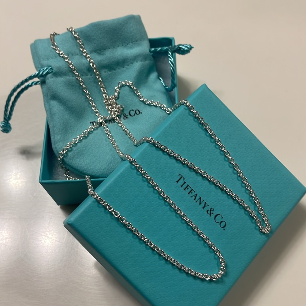 NEW Tiffany & Co. Sterling Silver 30in Chain Necklace, 2mm Thick